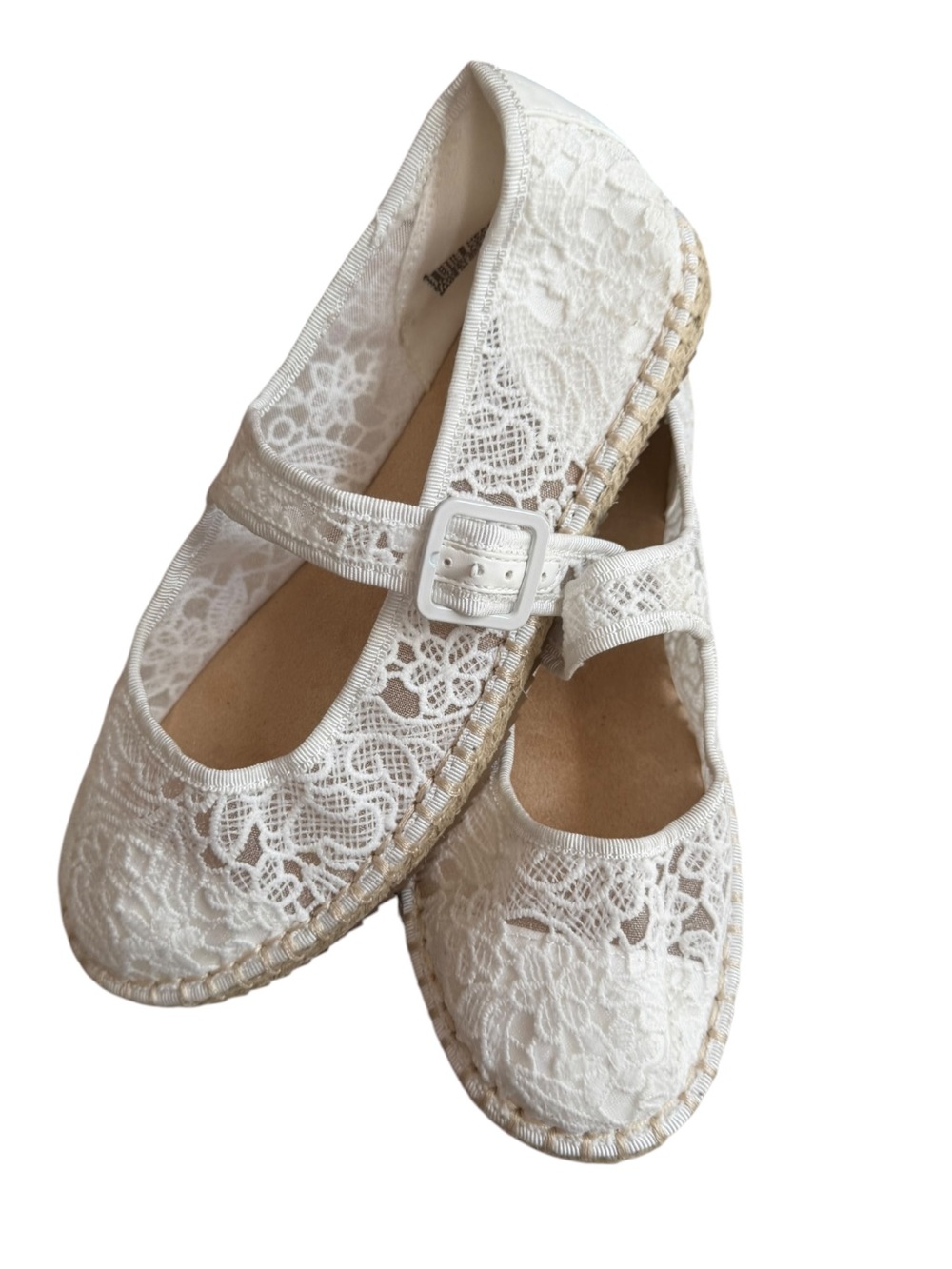Art Class Kids' Madeline Lace Espadrille Mary Jane Flats NWT